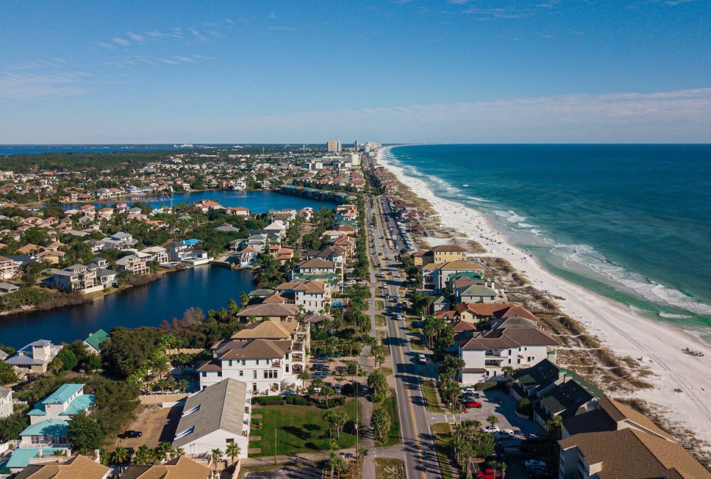 Bunch of homes near the beach