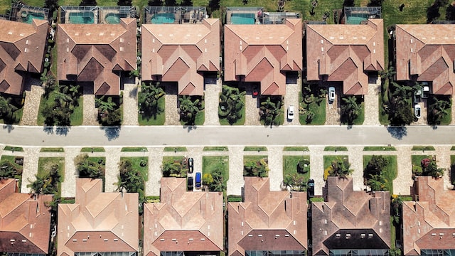 Aerial view of houses in Sarasota FL